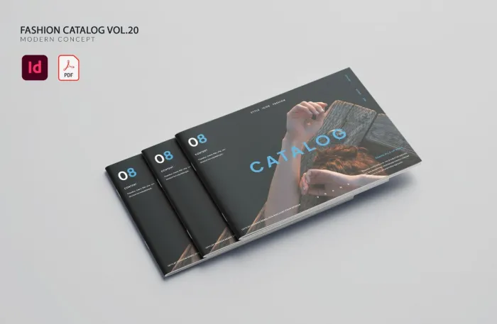 时尚目录排版布局第20卷InDesign模板