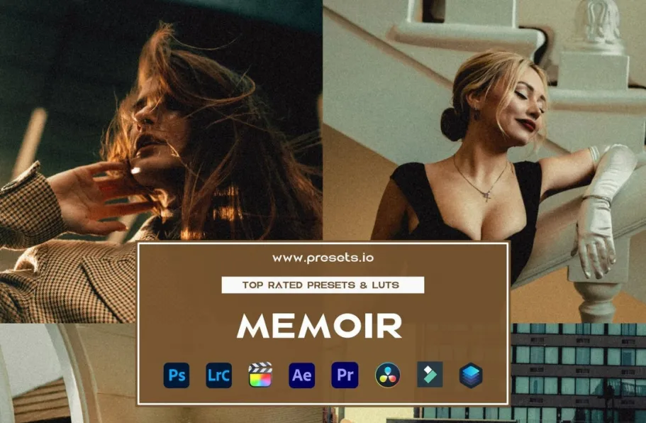 永恒复古电影人像LR预设手机LR预设 Presets.io - Memoir Preset