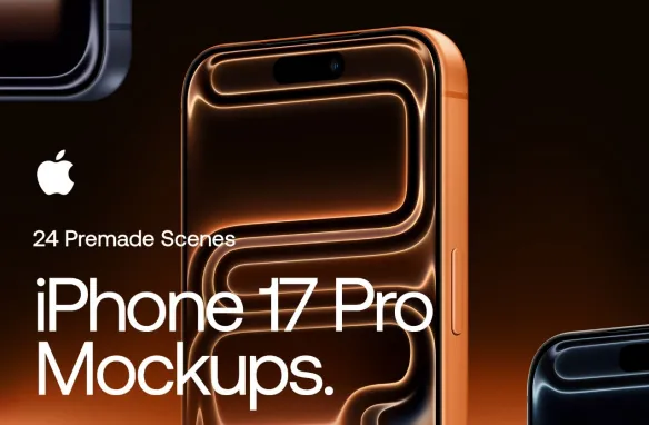 iPhone 17 Pro - 24个模拟场景PS样机模型