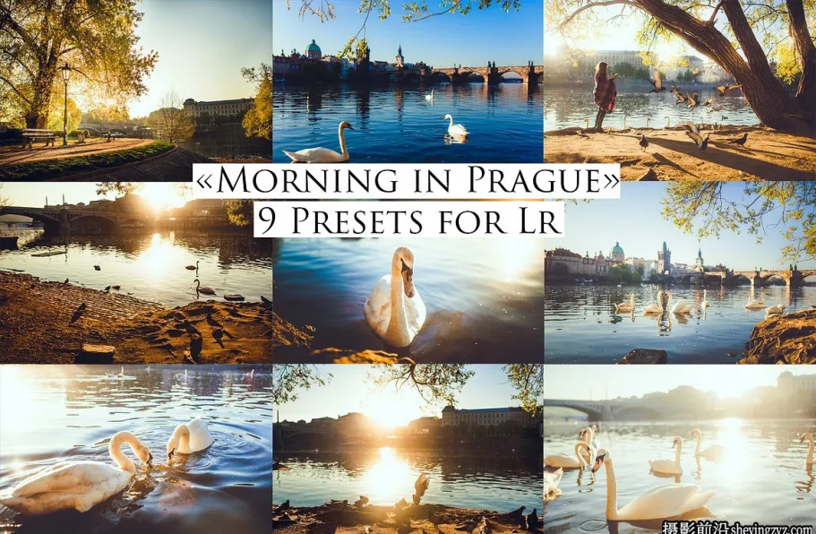 适用于早晨电影风光调色Lightroom预设 Morning in Prague- 9 presets