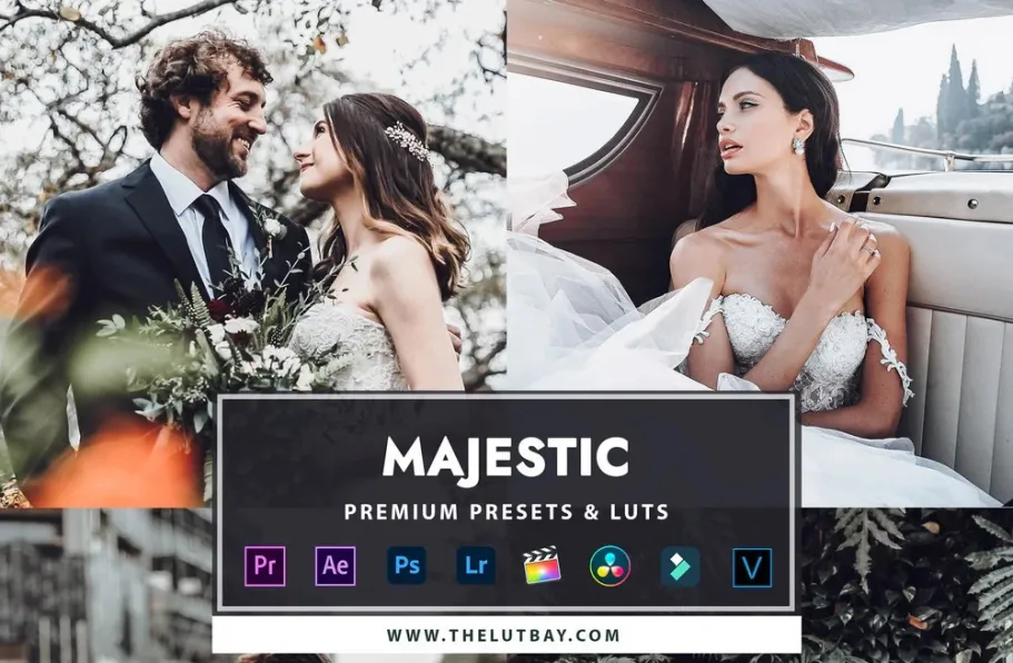 盛大婚礼调色LT预设及LUT预设 MAJESTIC WEDDING LIGHTROOM PRESETS