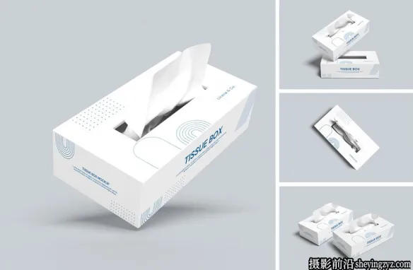 纸巾盒样机,纸巾产品样机,纸巾包装展示样机
