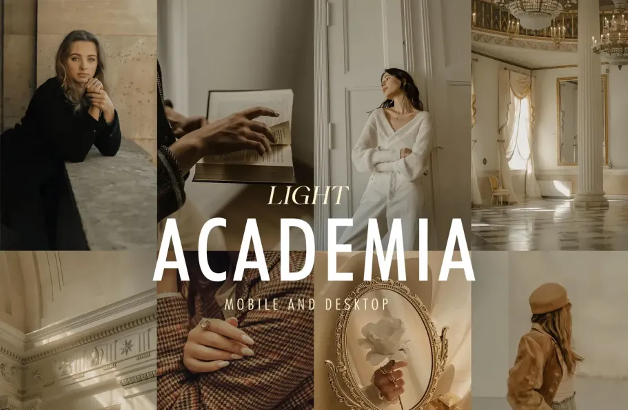 米色复古胶片LR预设 CVRPresets-Light Academia Lightroom Presets