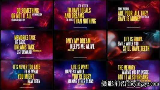 AE模板-粒子流动背景文字标题片头模版 Typography – Quotum