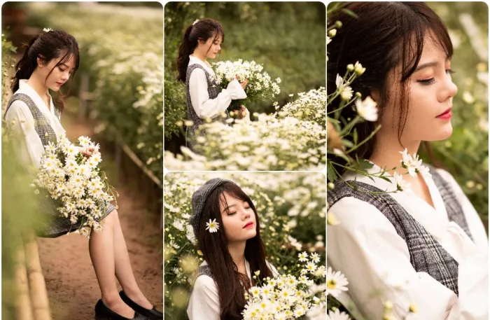 花海美女人像摄影未修RAW原图练习素材12张