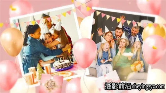 AE模板-儿童生日相册视频片模版 Happy Birthday Slideshow