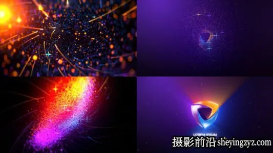 AE模板-粒子汇聚Logo动画模版 Particles Trail Reveal