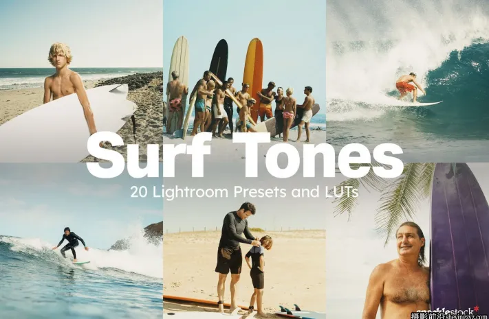 AI人工智能网红冲浪打卡LR预设LUT预设 Surf Tones Lightroom LUTs