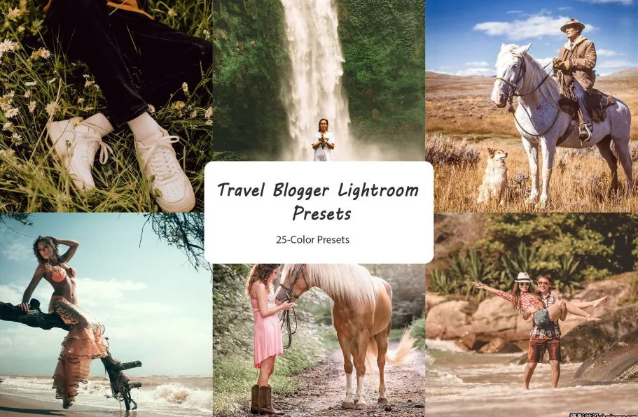 25种旅行博主人文风光lr预设/PS预设 Blogger Lightroom Presets