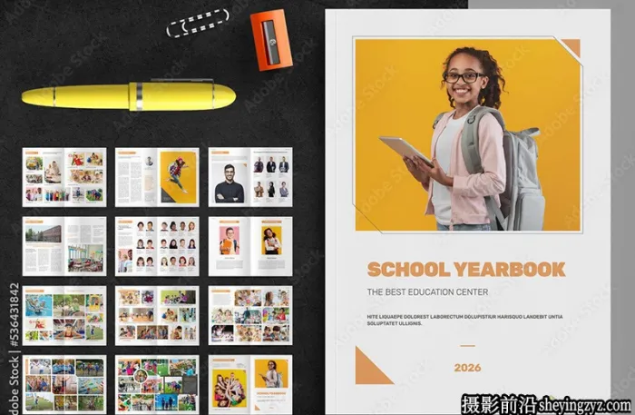 学校年鉴排版布局InDesign模板