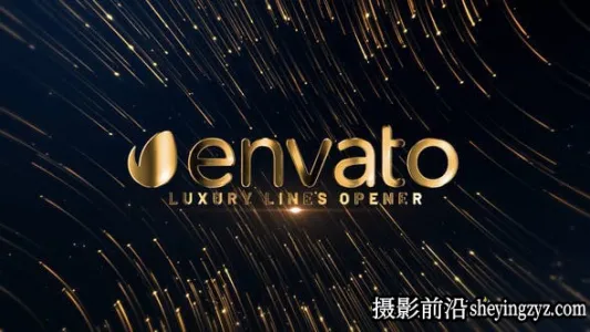 AE模板-金色线条背景颁奖典礼片头模版 Gold Awards Titles