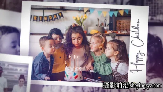 AE模板-儿童生日相册片头模板 Happy Birthday Gallery