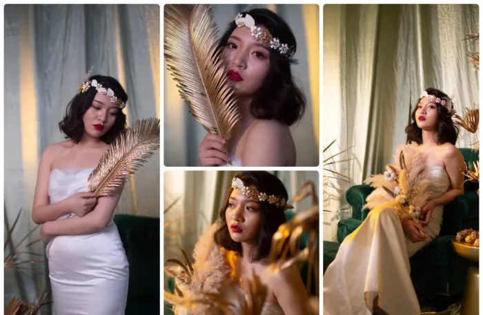 女王范美女室内化妆希腊女神RAW原图练习素材26P