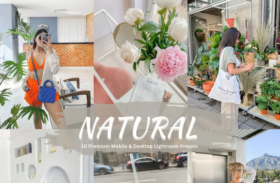 10种网红打卡INS风格lr预设及手机预设 Bright Natural Presets