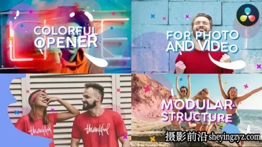 达芬奇模板-彩色幻灯片开场动画模板 38090726