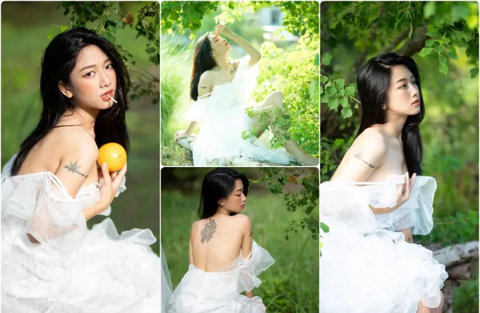 户外清新美女写真人像摄影RAW原图练习素材13张