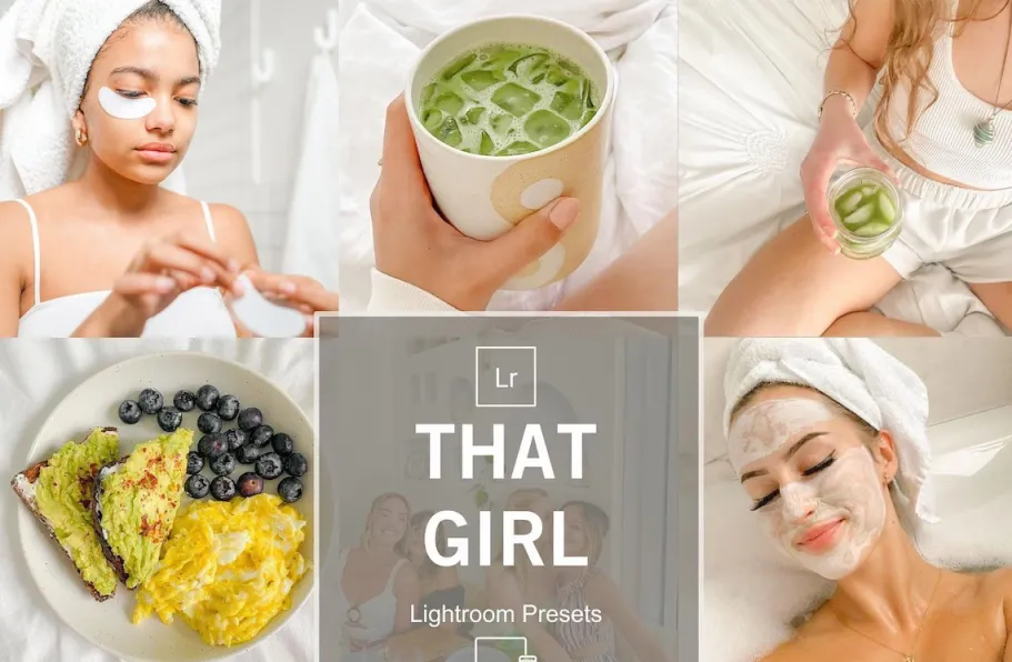 10种网红通透肤色调色lr预设及手机预设 THAT GIRL Lightroom Presets