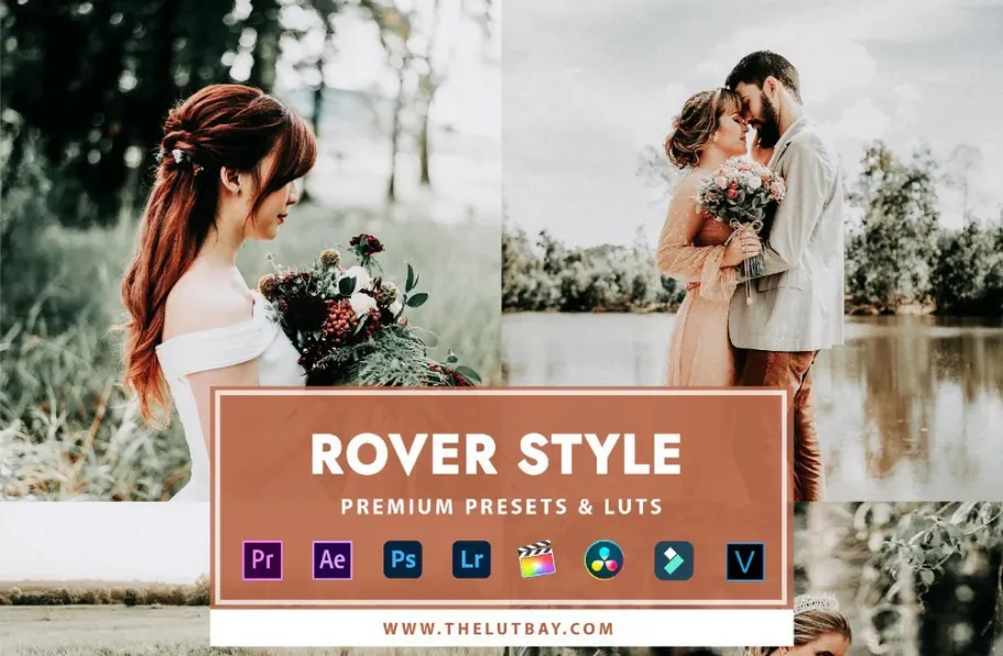 电影婚礼人像LR预设及LUT预设 ROVER STYLE LIGHTROOM PRESETS