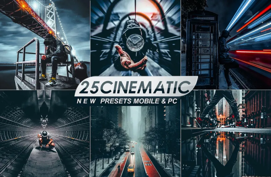 电影级城市旅行街拍LLR预设ACR预设 Cinematic Lightroom Presets