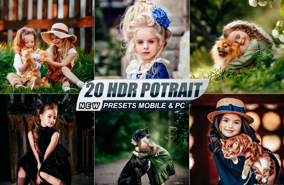 20个唯美儿童后期调色LR预设ACR调色预设 HDR lightroom Presets