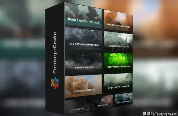 ProductionCrate-339组烟雾粉尘灰尘爆炸冲击波4K视频素材合集88GB