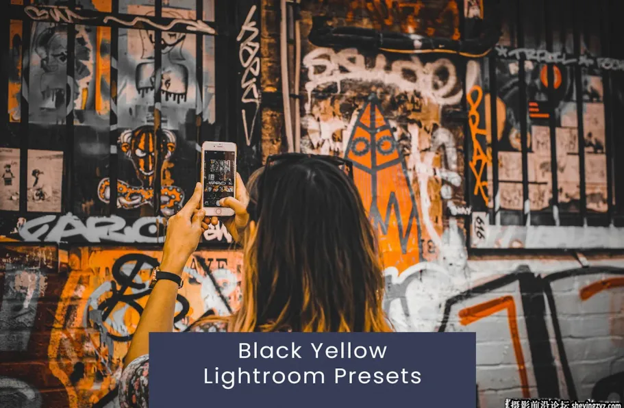 免费lr预设-城市街拍涂鸦电影色彩后期调色LR预设 Black Yellow Lightroom Presets