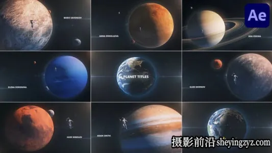 AE模板-星球文字标题片头模板- Planet Titles