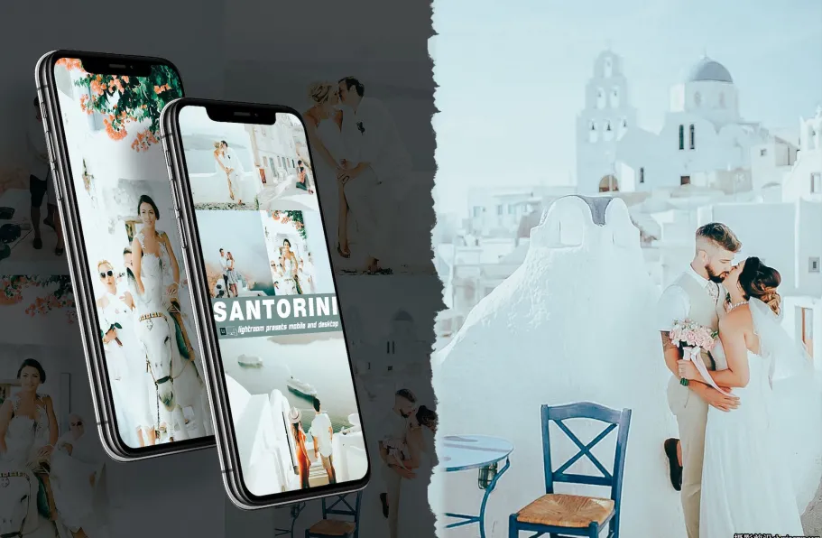 日系清新胶片婚礼人像LR调色预设ACR预设Santorini Lightroom Presets