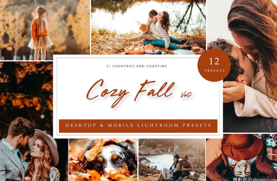 秋季人像风光LR预设手机lr预设Cozy Fall Vol.2 Lightroom Presets