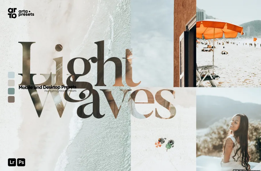 质感灰调电影调色Lightroom预设 ARTA - Light Waves Lightroom Presets
