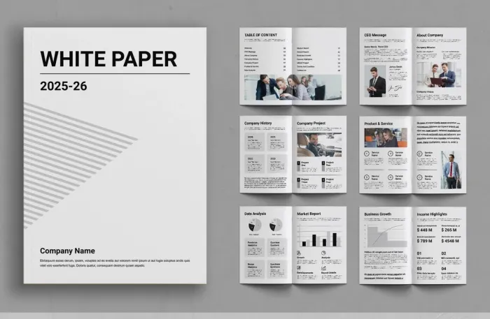 白皮书排版布局设计InDesign模板