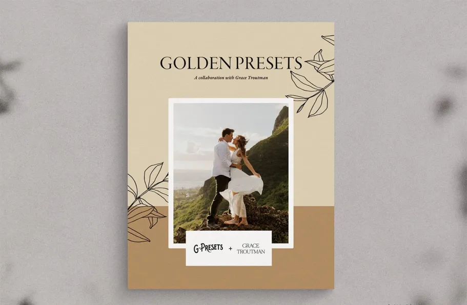 金色婚礼胶片人像LR预设G-Presets-Golden Presets by Grace Troutman