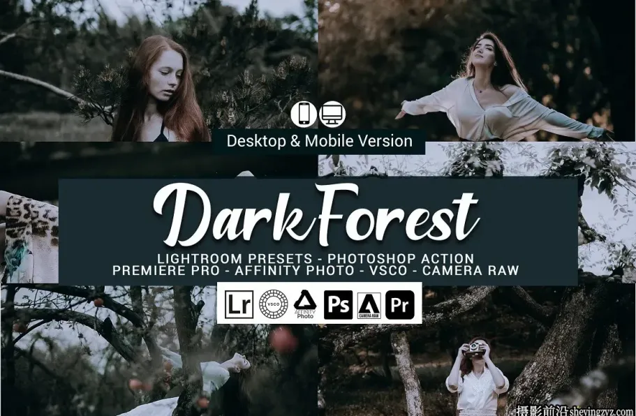 黑暗森林电影情绪胶片人像调色Lightroom预设/手机滤镜/LUT预设
