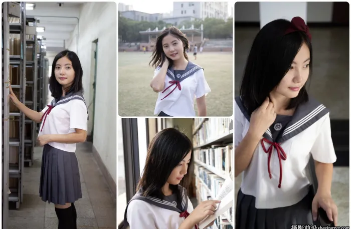 校园JK制服美女人像摄影RAW原图.人像练习RAW素材110张