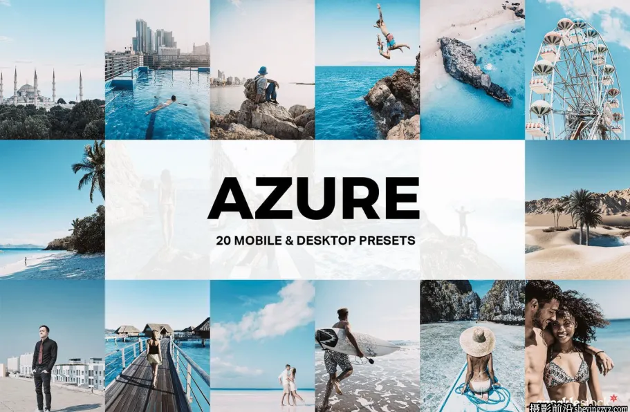 海天风光摄影LR预设视频LUT预设 Azure Lightroom Presets and LUTs