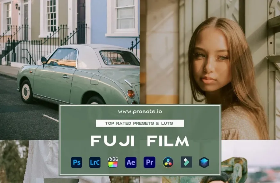经典富士电影胶片仿真模拟LR预设 Presets.io –Fuji Film Preset