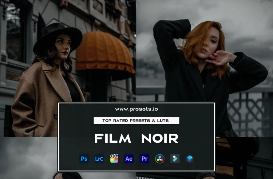 黑暗电影情绪人像Lightroom预设 Presets.io - Film Noir Preset