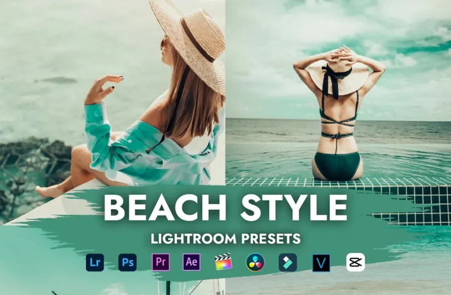 海滩复古电影人像LR预设及LUT预设 BEACH STYLE LIGHTROOM PRESETS