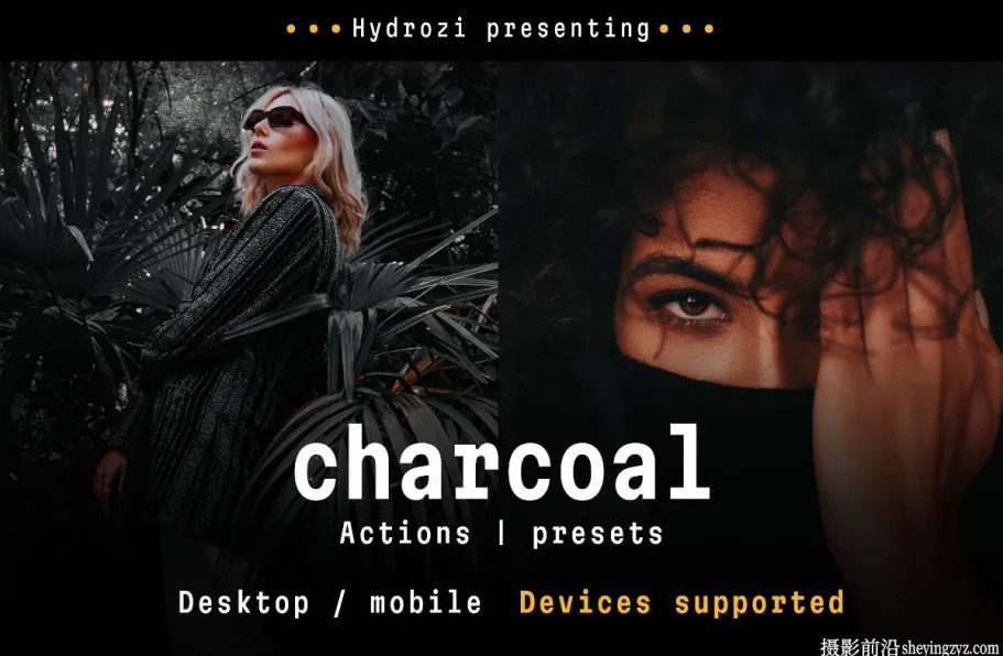 黑暗电影情绪人像LR预设手机lr预设Charcoal -Actions and Presets