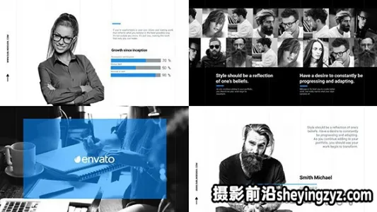 AE模板-商务公司企业人员项目介绍片头 Business Slideshow