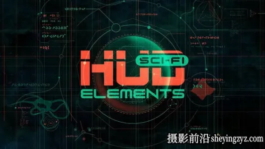 AE模板- 科技感元素动画模板 ci-fi HUD Elements