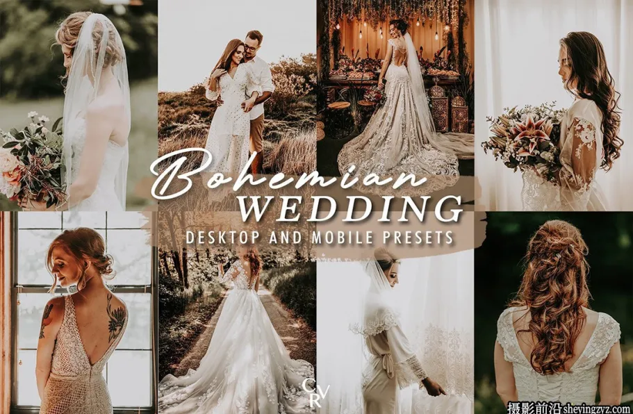 波西米亚婚礼Lr预设手机lr预设 Bohemian Wedding Lightroom Presets