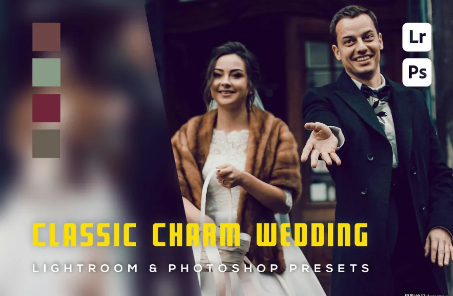 6种经典电影婚礼人像后期调色Lightroom预设 Photoshop预设