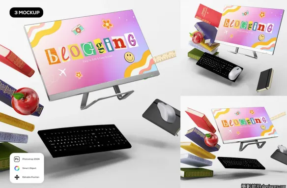电脑显示屏样机模型