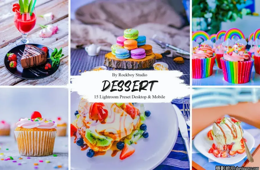 明亮鲜艳清新糖果色LR预设手机调色滤镜 Dessert Lightroom Presets