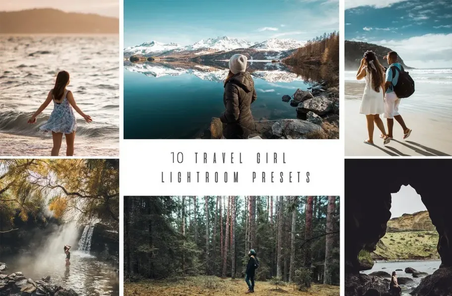 INS网红旅拍人像调色LR预设手机滤镜 Travel Girl Lightroom presets