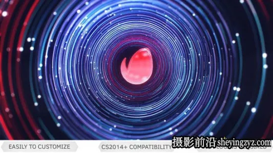 AE模板-科技感线条Logo动画模版 Trails Tonnel Logo Reveal