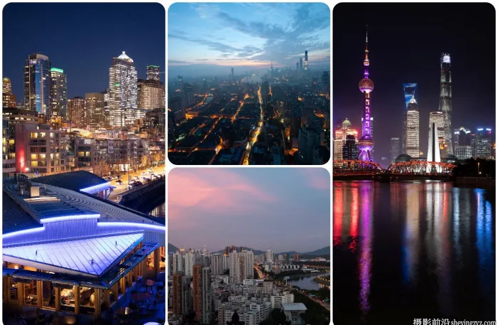 城市夜景风光摄影RAW原图,尼康相机拍摄的未修RAW素材
