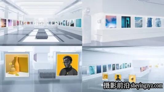 AE模板下载-展览馆图片展示介绍片头AE模板- Art Gallery