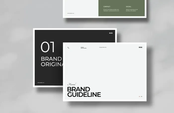 商业公司简易品牌指南品牌手册InDesign模板